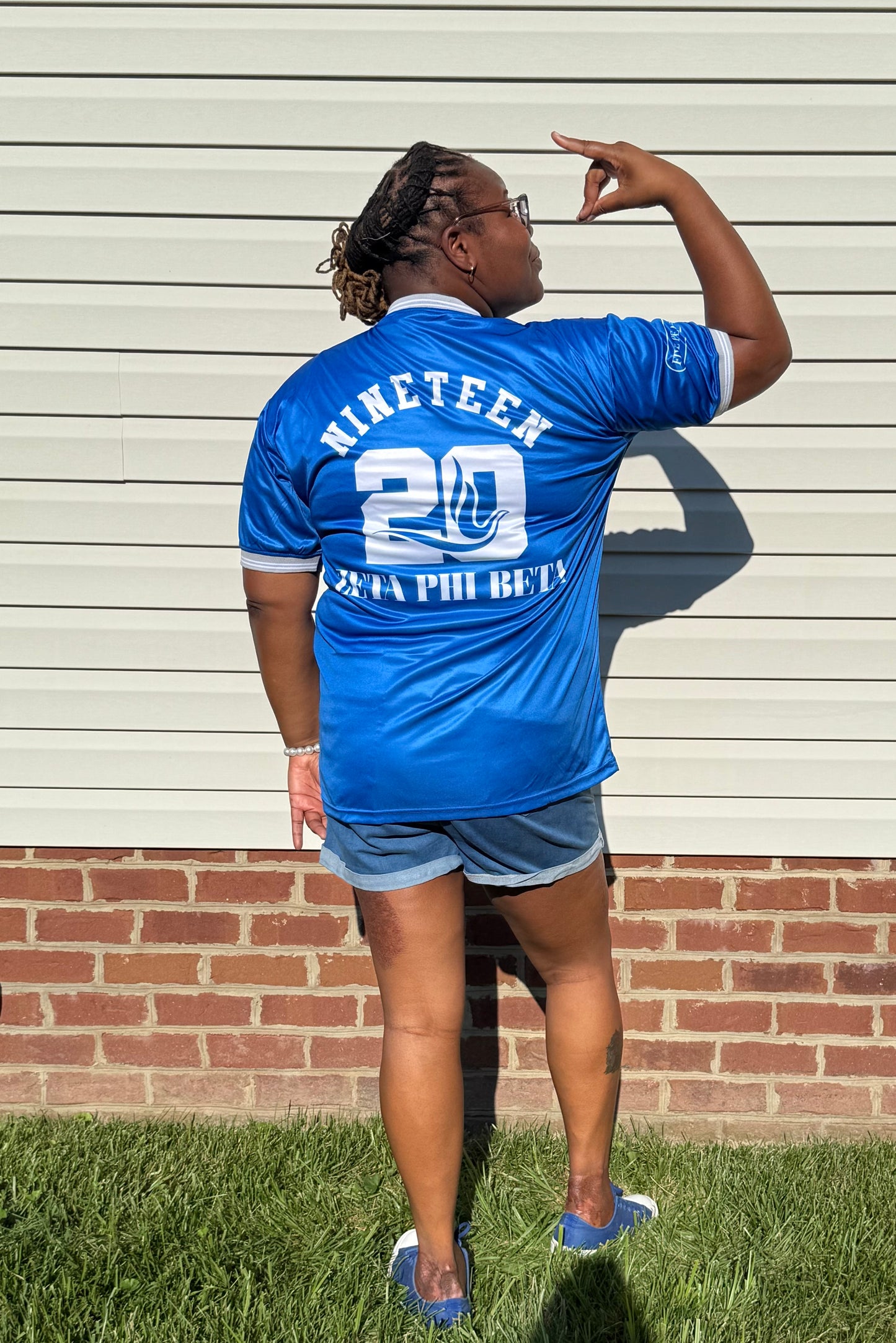 Zeta Phi Beta jersey inspired shirt.