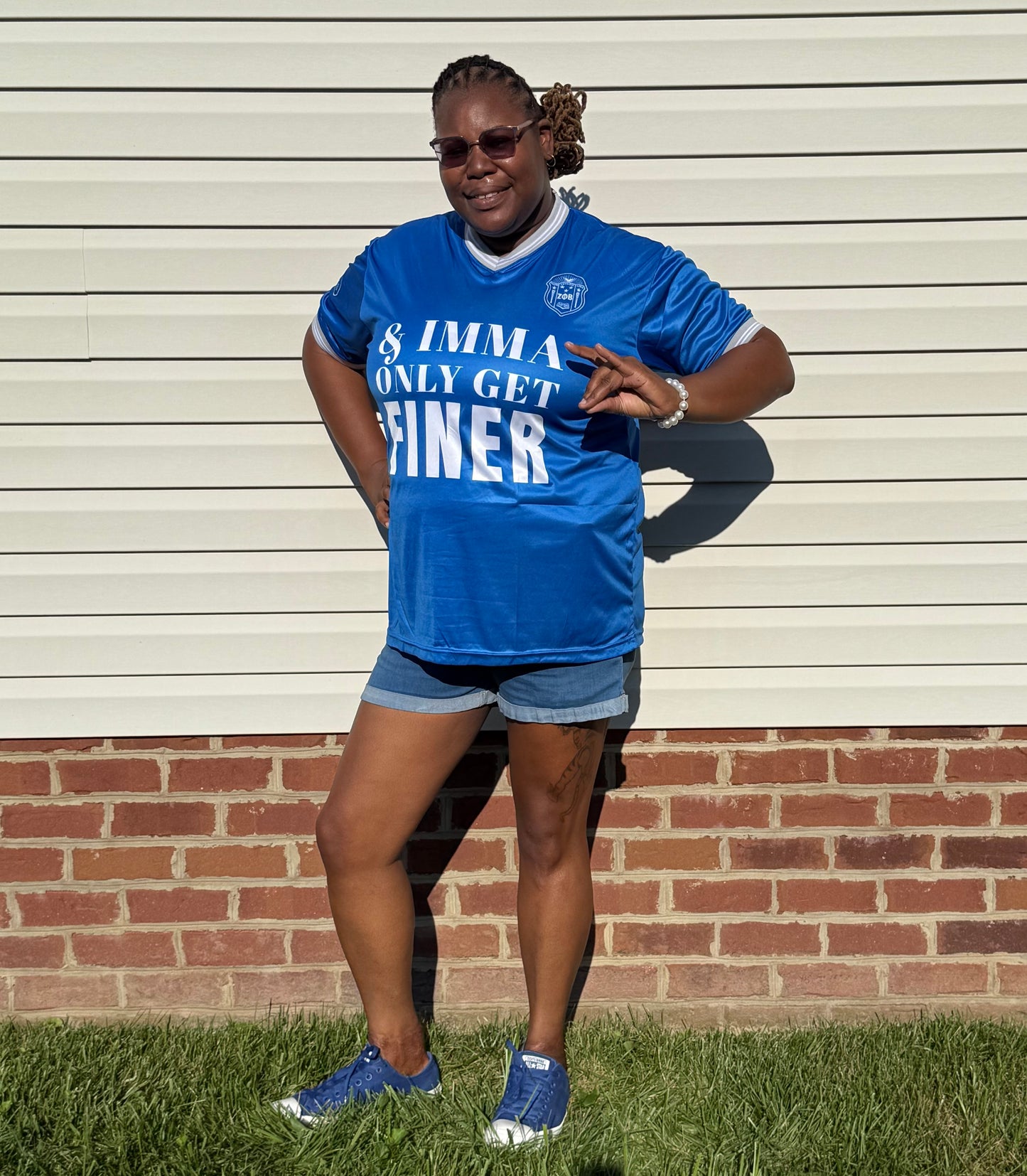 Zeta Phi Beta jersey inspired shirt.