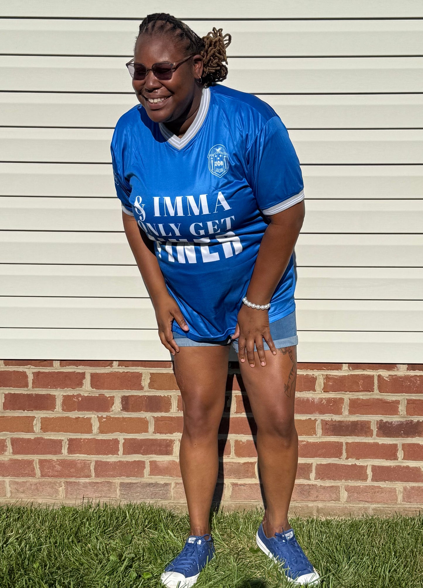 Zeta Phi Beta jersey inspired shirt.