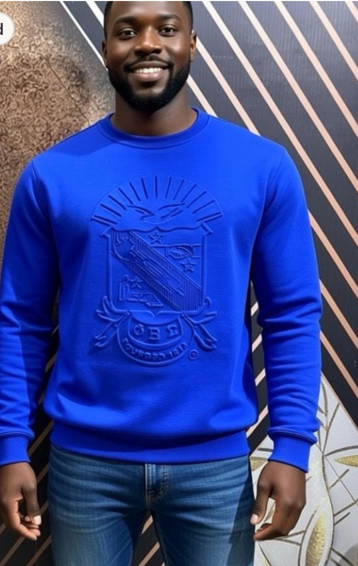 Phi Beta Sigma embossed sweatshirt