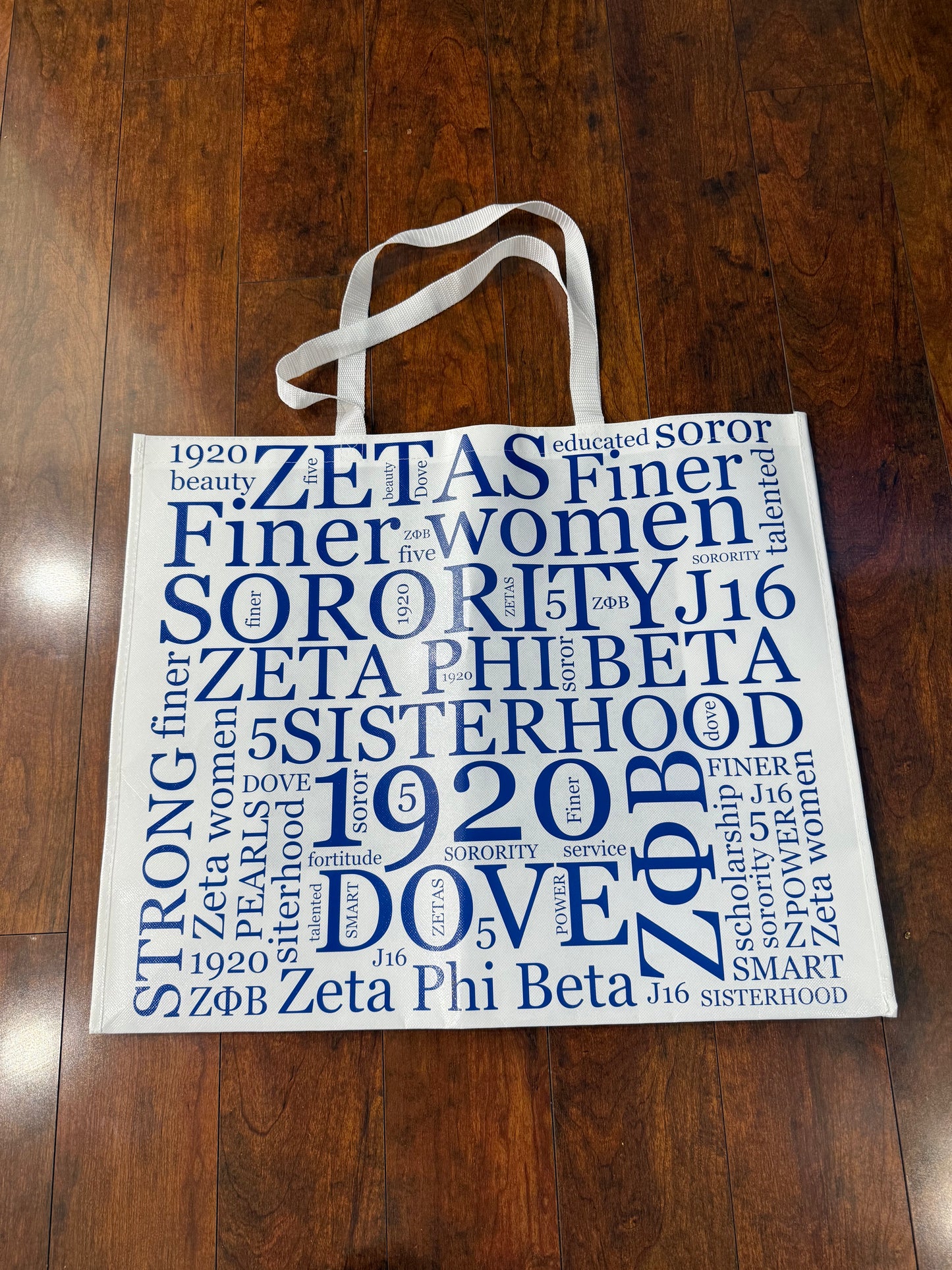 Zeta Phi Beta extra large shopping bags