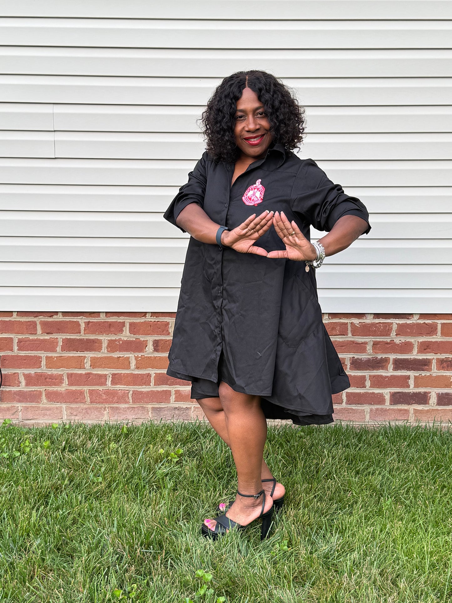 Delta Sigma Theta hi low dresses