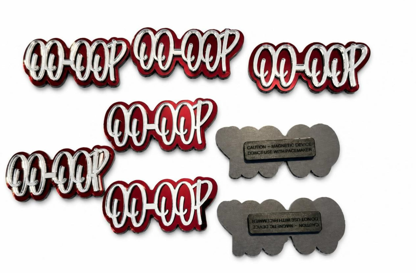 Delta Sigma Theta acrylic oo-oop brooch with magnetic backing