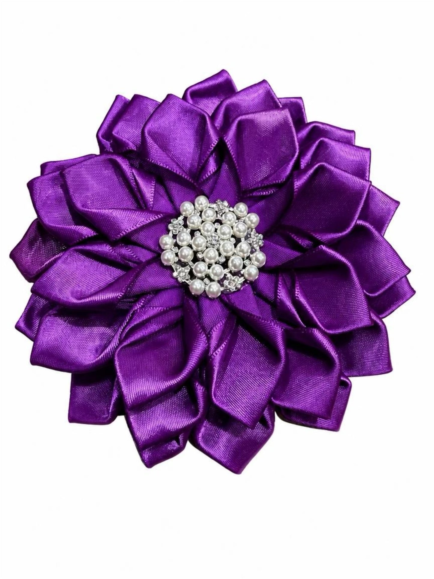 Purple flower brooch