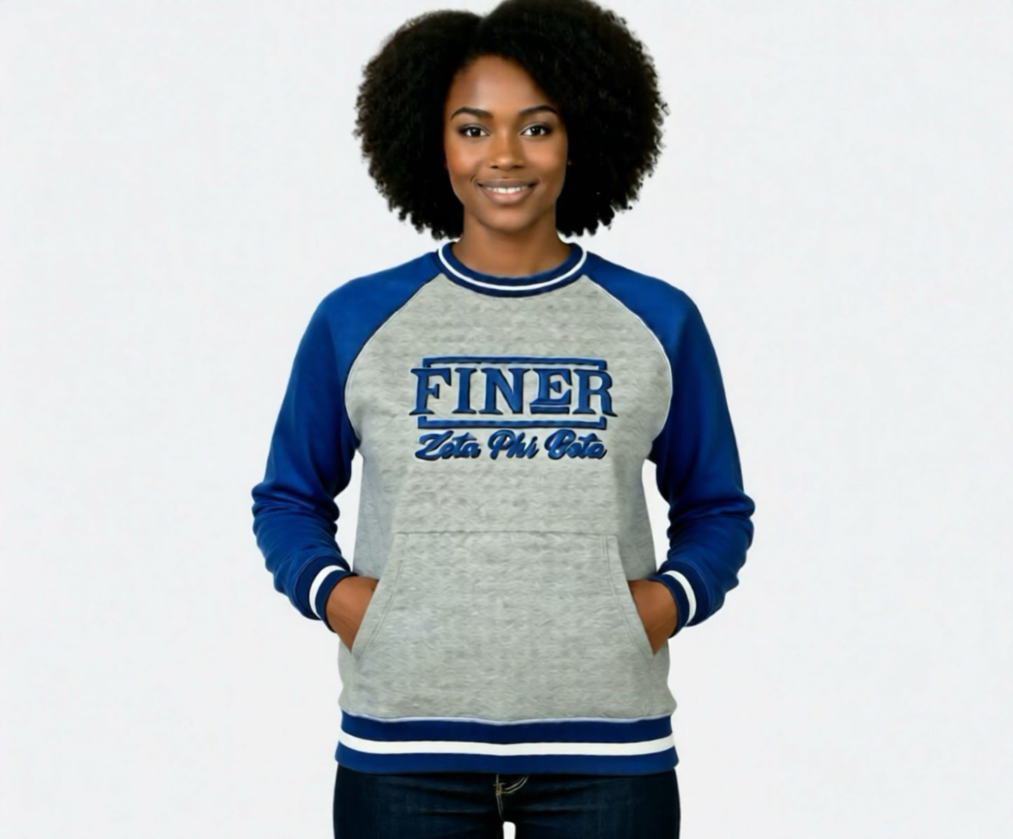 Zeta Phi Beta 3D puff unisex sweatshirt