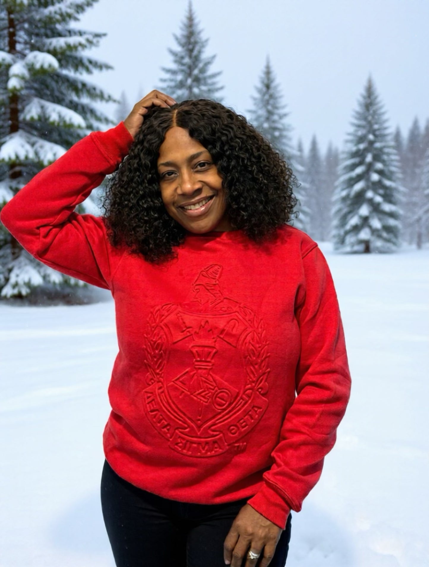 Delta Sigma Theta embossed unisex sweatshirt