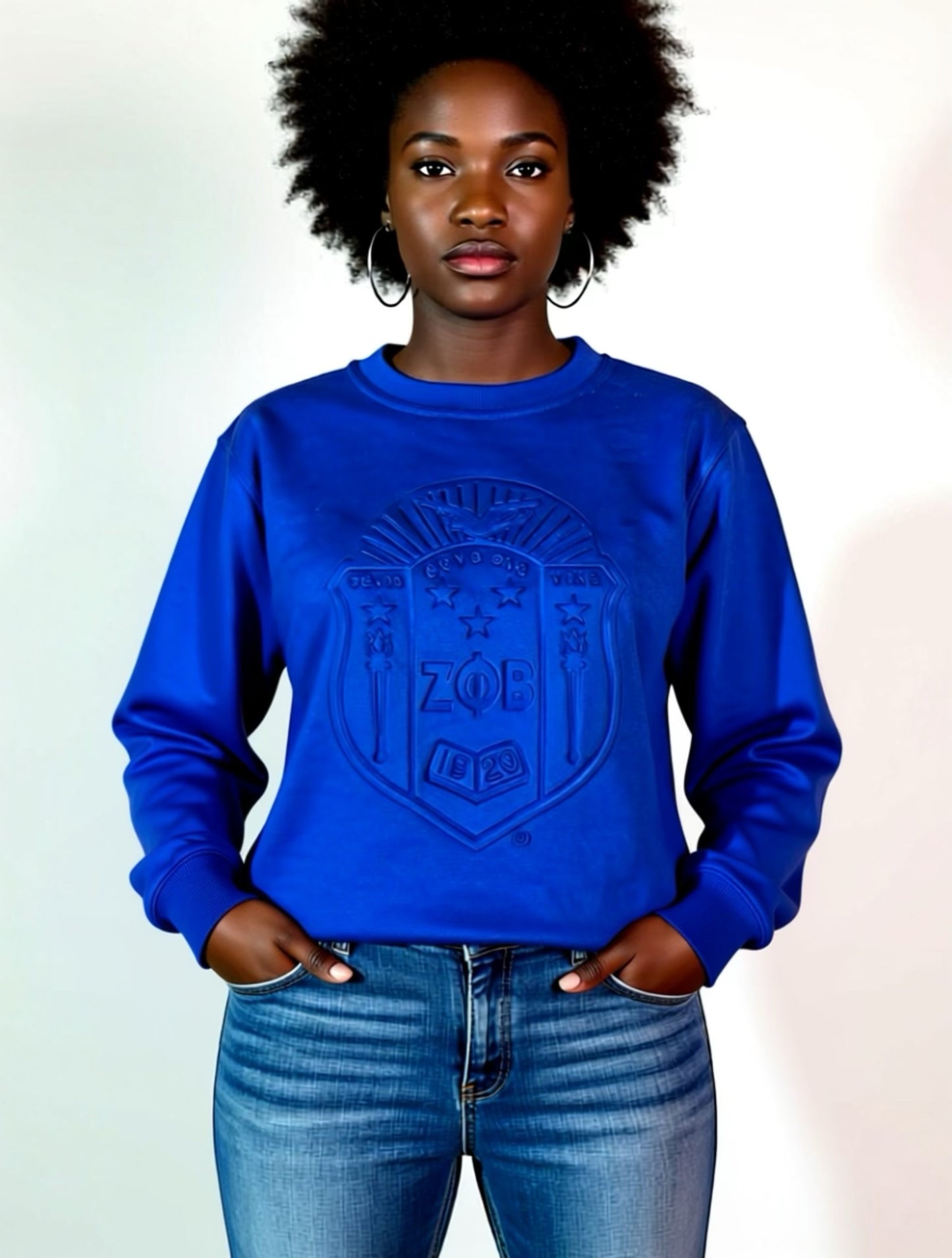 Embossed Zeta Phi Beta unisex sweatshirt
