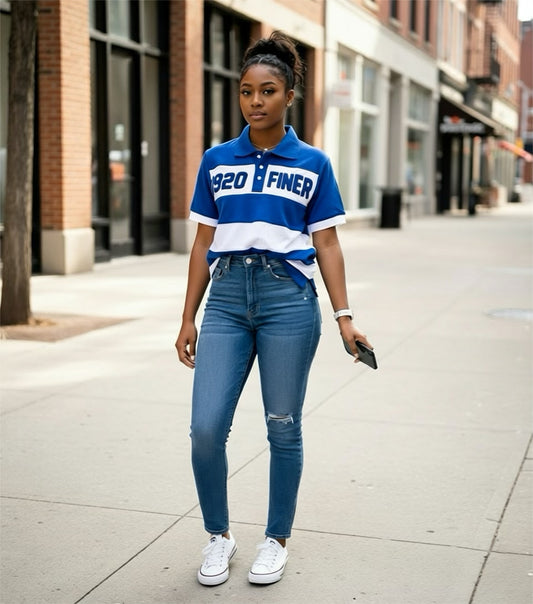 Zeta Phi Beta chenille polo