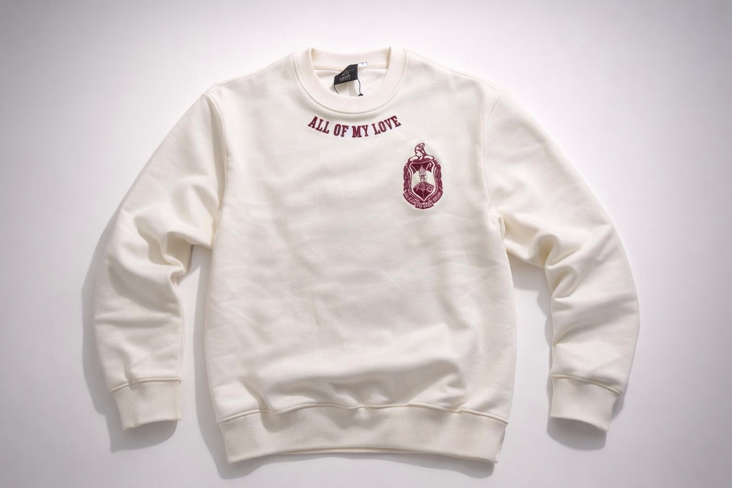 Delta Sigma Theta Crimson and Cream Chenille Sweatshirt