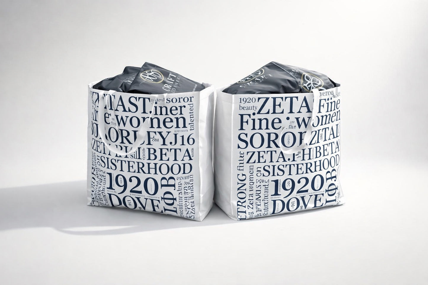 Zeta Phi Beta extra large shopping bags