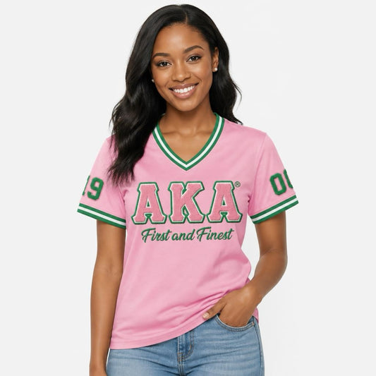 Alpha Kappa Alpha V-neck unisex Chenille shirt
