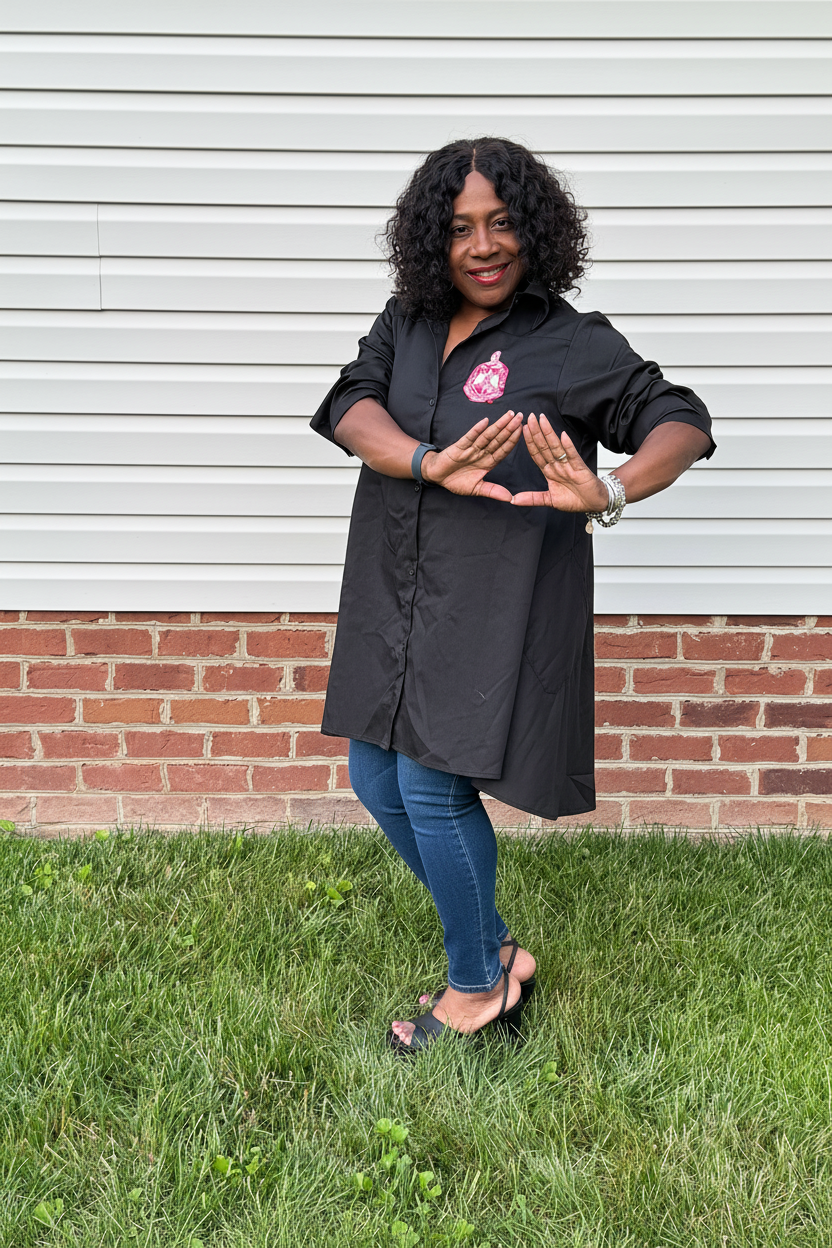 Delta Sigma Theta hi low dresses