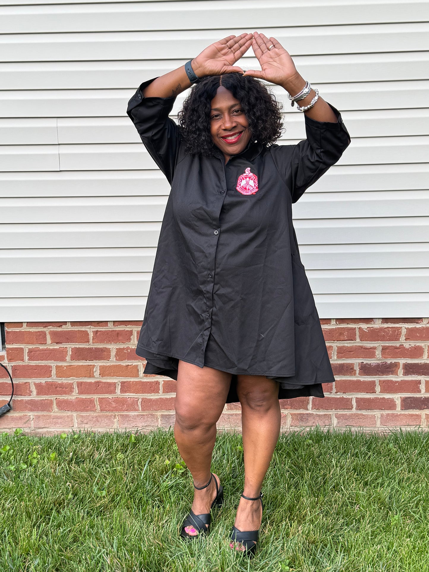 Delta Sigma Theta hi low dresses