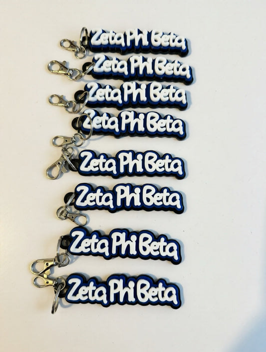 Zeta Phi Beta acrylic keychain