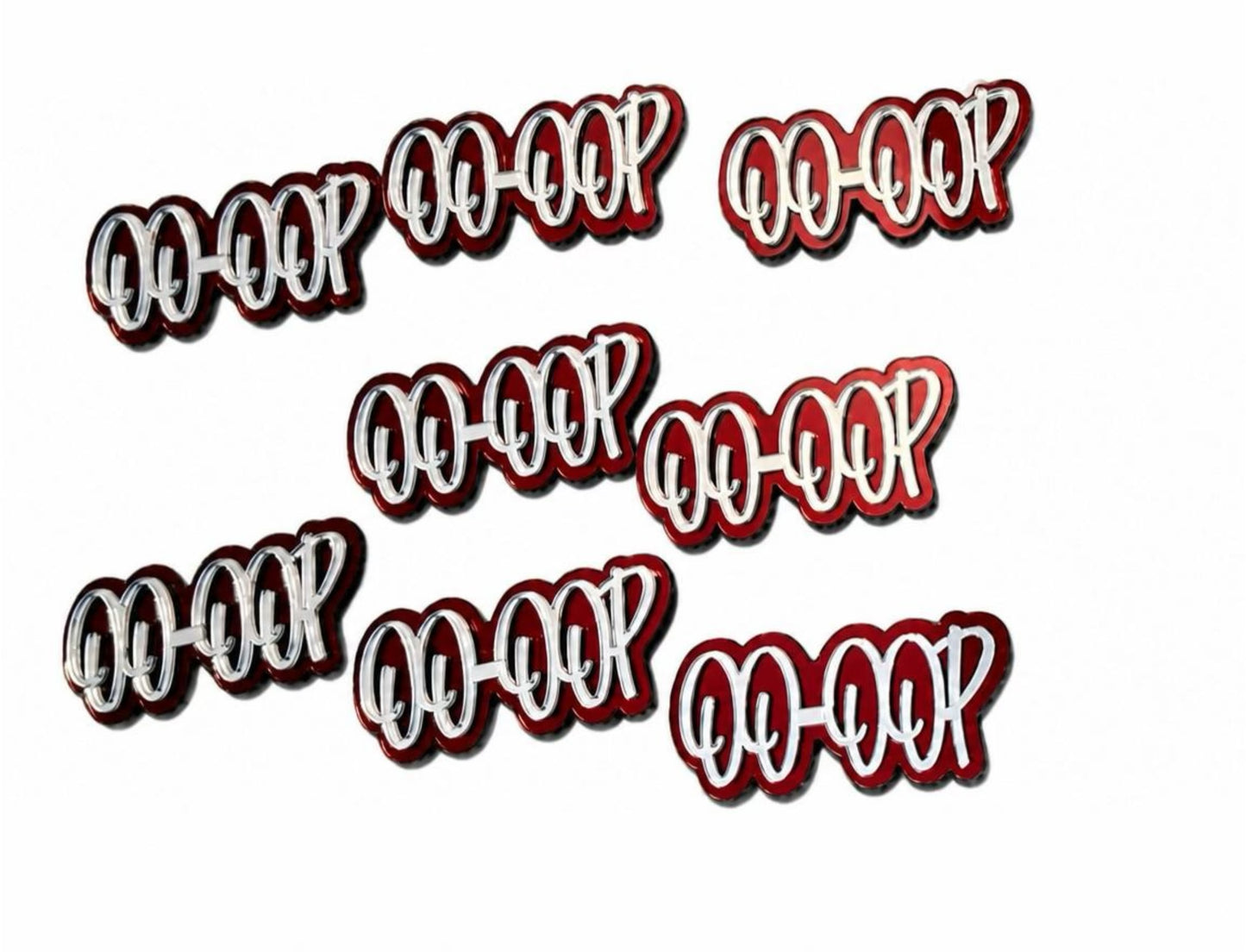 Delta Sigma Theta acrylic oo-oop brooch with magnetic backing