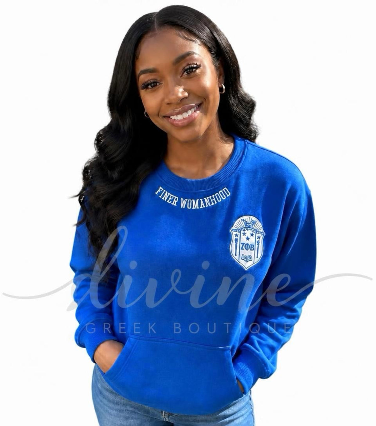 Zeta Phi Beta chenille sweatshirt