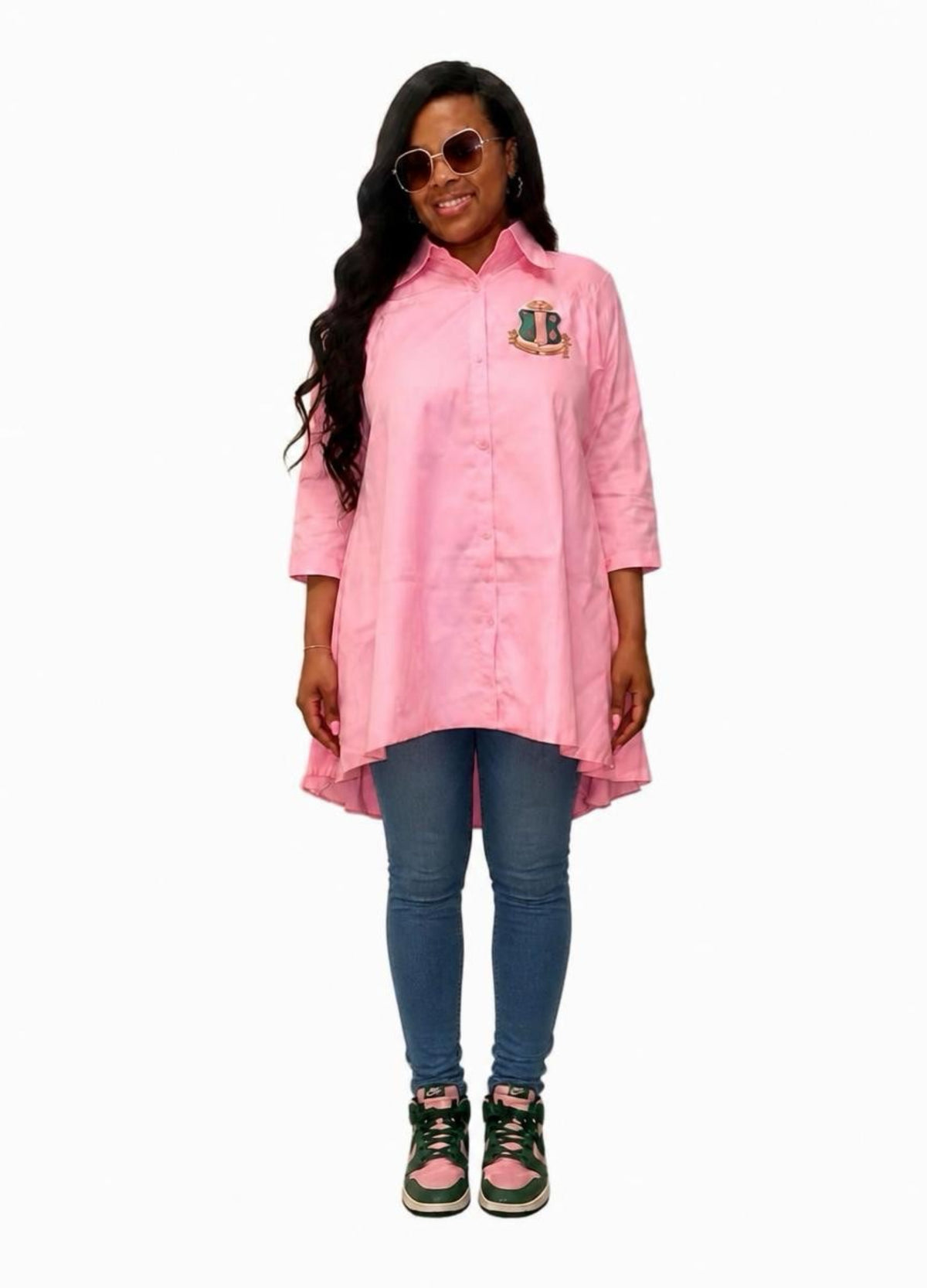 Alpha Kappa Alpha oversized Hi Low dress